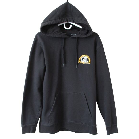 VANS Off The Wall Cool Chillin Black Hoodie Bar Beer Skeleton Men Sz M - Picture 1 of 10